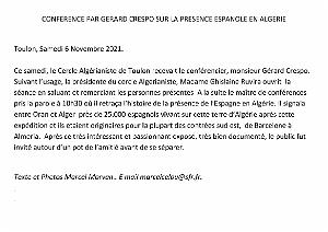 2021 11 06 TOULON CONFERENCE PRESENCE DE L ESPAGNE EN ALGERIE